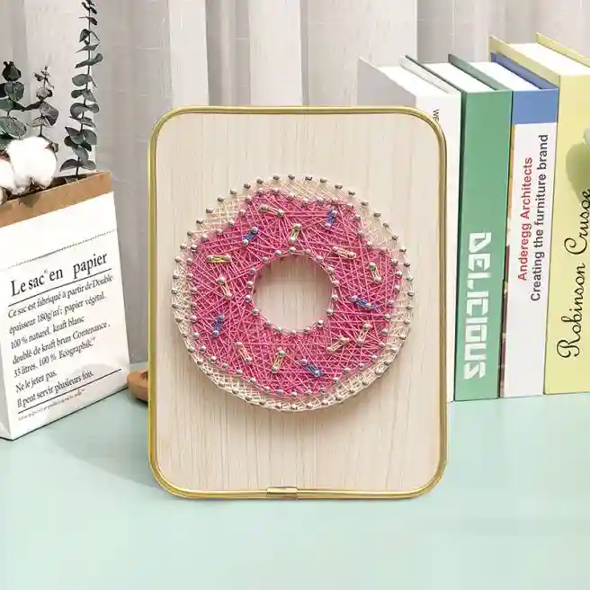 Set pentru creație String Art "Gogoașa", 15x20 cm
