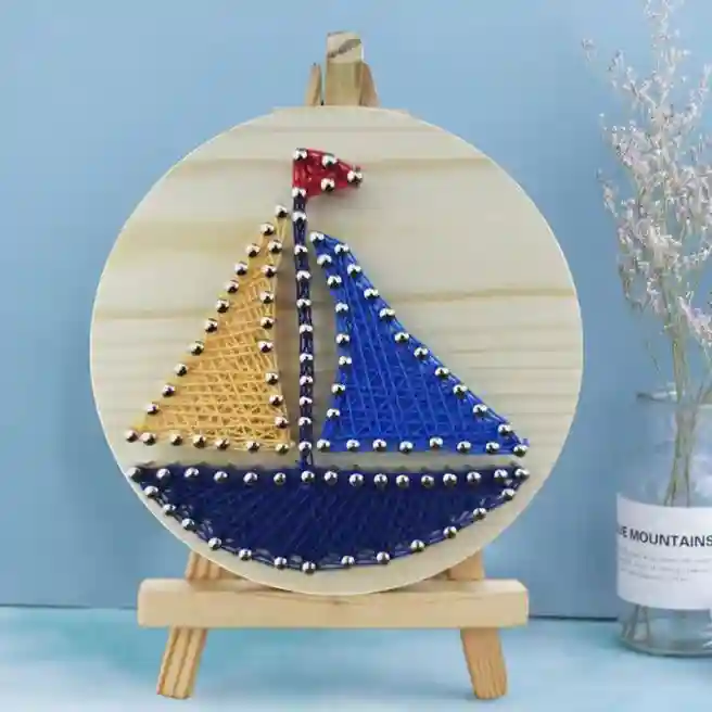 Set pentru creație String Art "Barca", 11x11 cm