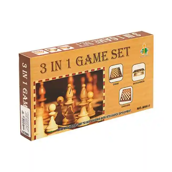 Set jocuri 3in1 (table/sah/dame) 24x12cm, cod 167600