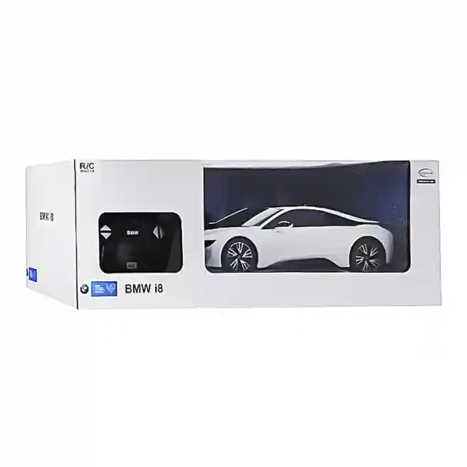 RS Masina cu telecomanda RASTAR 1:18 BMW i8, alba, cod 50540