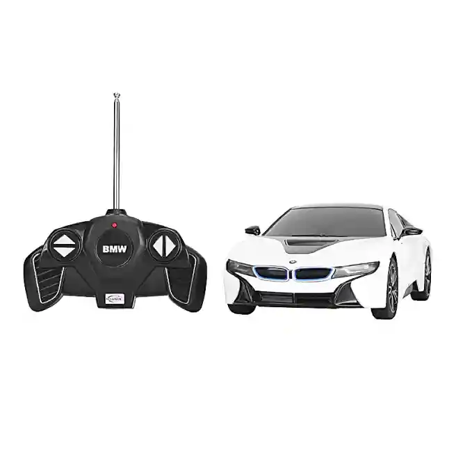 RS Masina cu telecomanda RASTAR 1:18 BMW i8, alba, cod 50540