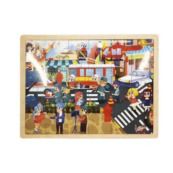 Puzzle din lemn RCR 24 elemente, cod 170005