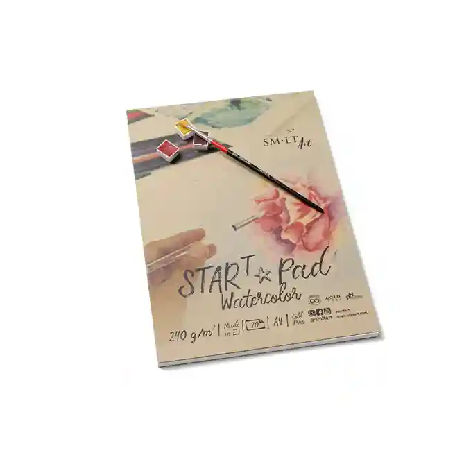 SMLT Sketchbook А5, StartPad, bloc lipit, 20 foi, acuarela, 240 g.