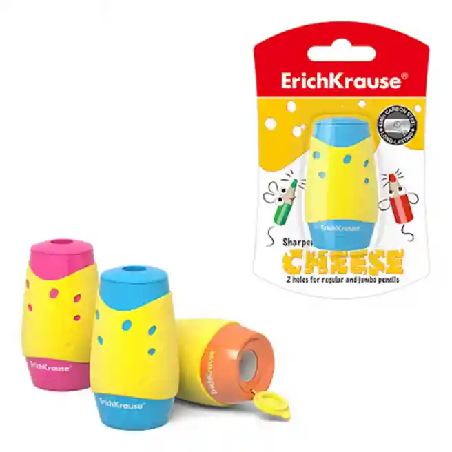 Ascuțitoare ErichKrause CHEESE dubla cu container