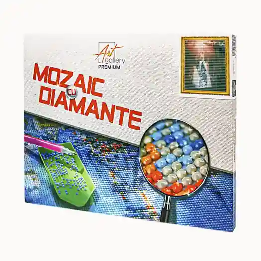 Micul tigru, 30х40 cm, mozaic cu diamante