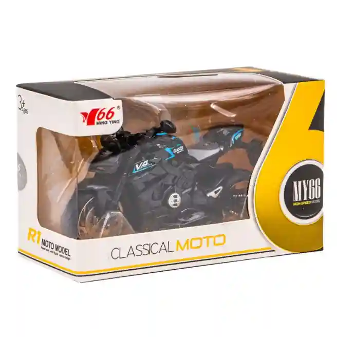 Jucarie motocicleta "Ducati Street Fighter" inertiala, cu lumina si sunet, 1:12, neagra, cod 542077