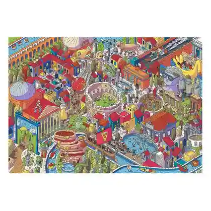 TF Puzzle  "1000 UFT" - Orașe Imaginare: Roma, Italia, cod 51177