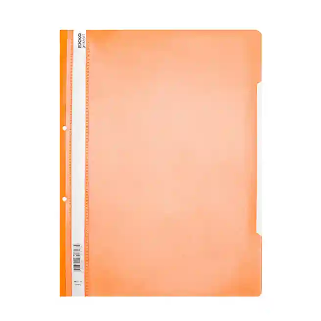 Mapă din plastic cu șină, 120/180 mkm, Exxo, 2 găuri, Pastel piersic