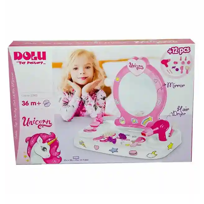 DL Măsuță de joacă cu oglindă pentru fete, Dolu, cod 53295