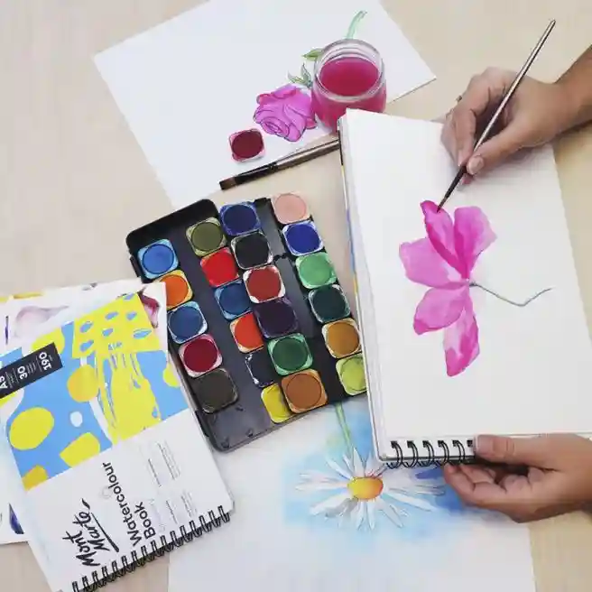 Spiral Sketchbook A5, 190 gsm, 30 foi, pentru acuarelă, cu pânză groasă