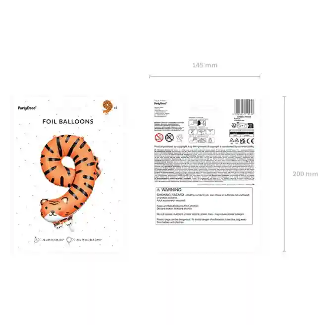Balon de folie Cifra Animals, Tigru
