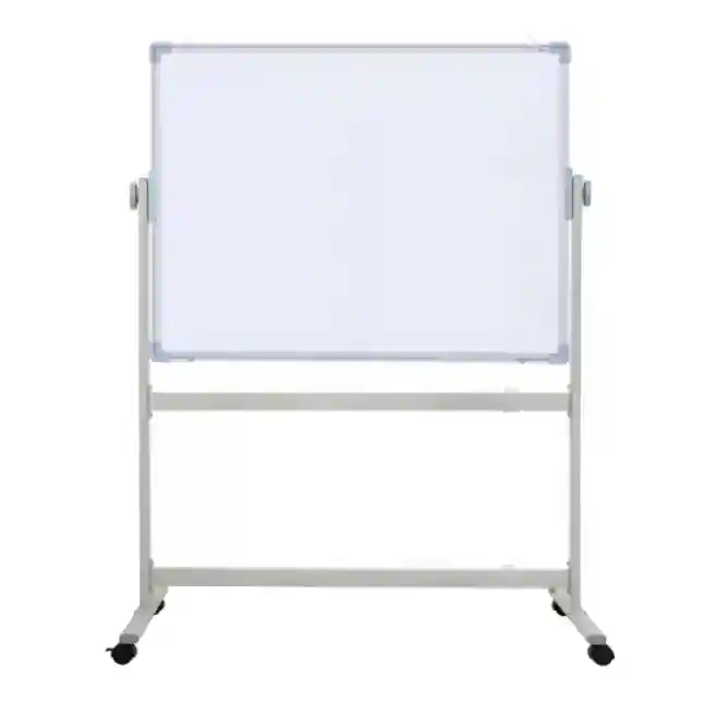 Tablă whiteboard dublă 100x150 cm, cu suport mobil