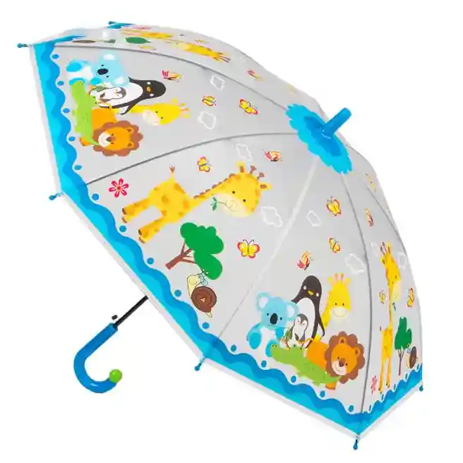Umbrelă pentru copii animale, albastră, cod 180018