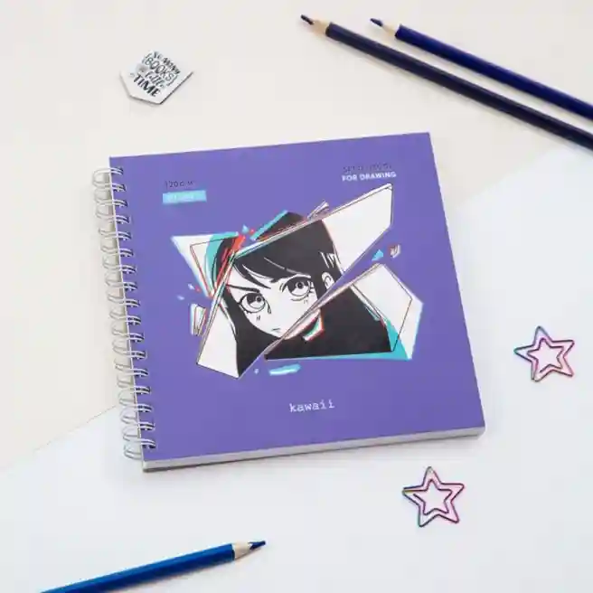 Sketchbook MESHU "Kawaii", cu spirală, A5, 60 foi