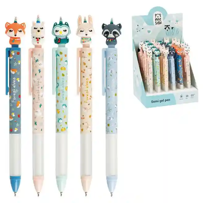 Pix bilă automată MESHU "Fairy Heroes" albastru, 0,5mm, asorti