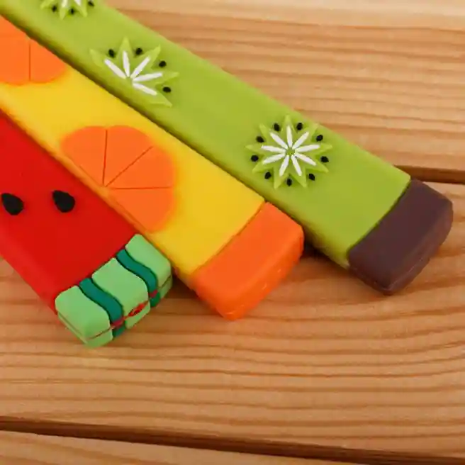 Ручка шариковая MESHU "Fruits" синяя, 0,7мм, софт-тач, корпус ассорти