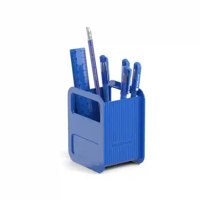 Set de birou din plastic ErichKrause Techno, Classic, 6 elemente, albastru