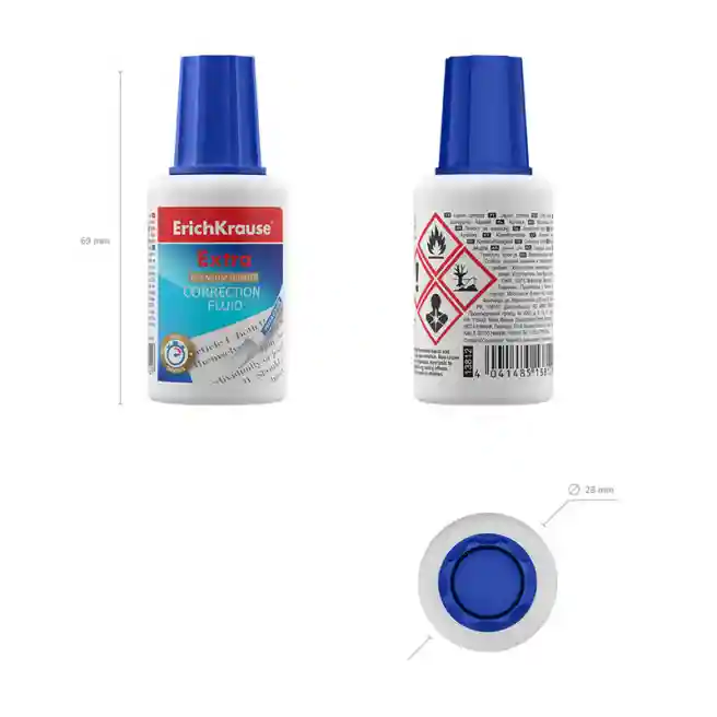 Corector fluid cu burete ErichKrause Extra 20 gr