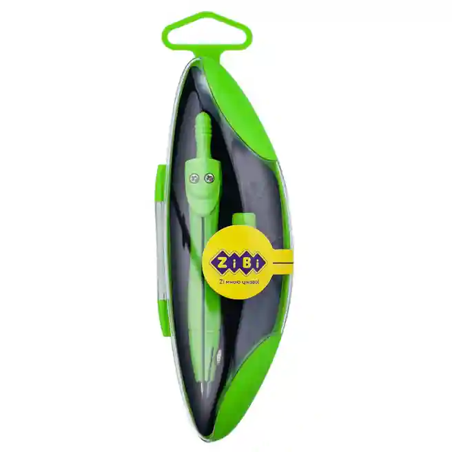 Compas ZI-Bi Start Neon în boxă cu mină verde deschis