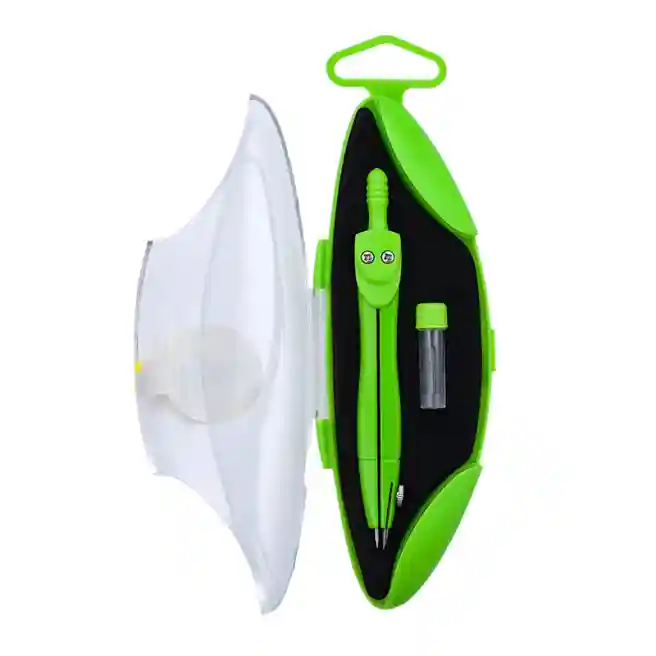 Compas ZI-Bi Start Neon în boxă cu mină verde deschis