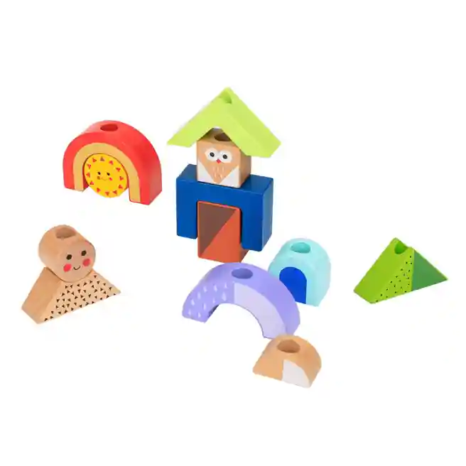 Set din lemn cu turnulețe, cod 57331