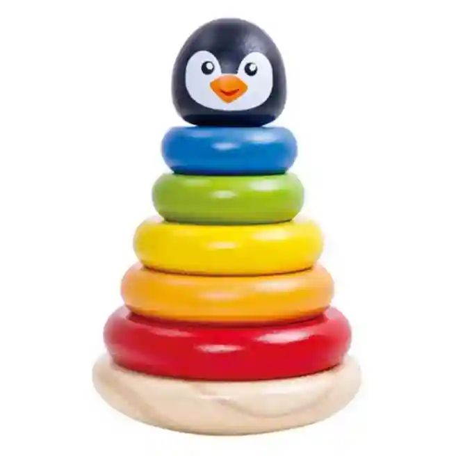Piramidă din lemn Pinguin, cod 57281