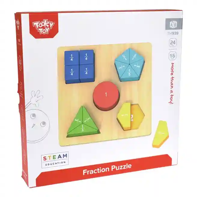 Puzzle fracțional din lemn, cod 57240