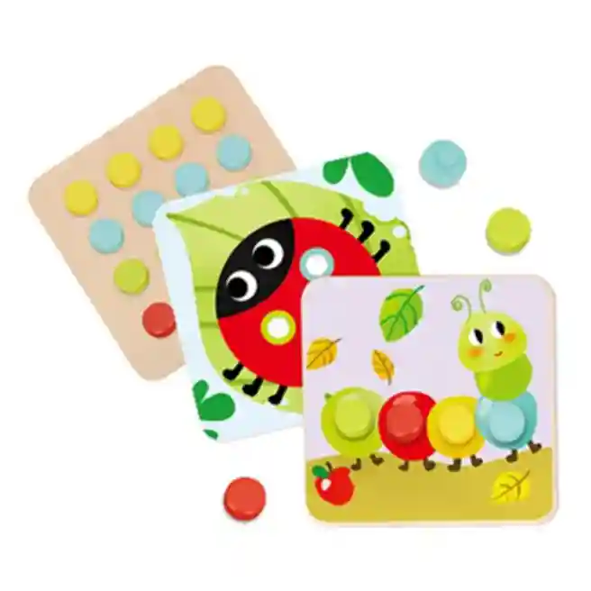 Mini mozaic din lemn „Insecte”, cod 57280