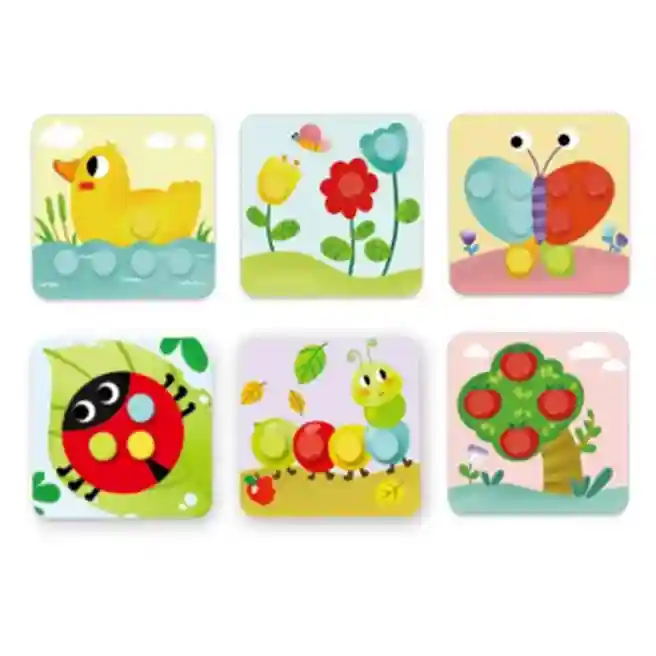 Mini mozaic din lemn „Insecte”, cod 57280