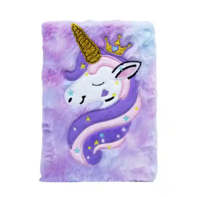 Записная книжка A5 пушистая A5-8054 Golden Unicorn