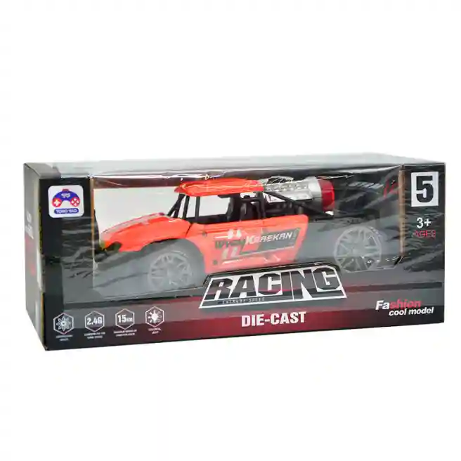Masina de curse "Racing Die-Cast" cu t/c si acum., 6 functii, 1:16, cu lumina si sunet, orange, cod 602084