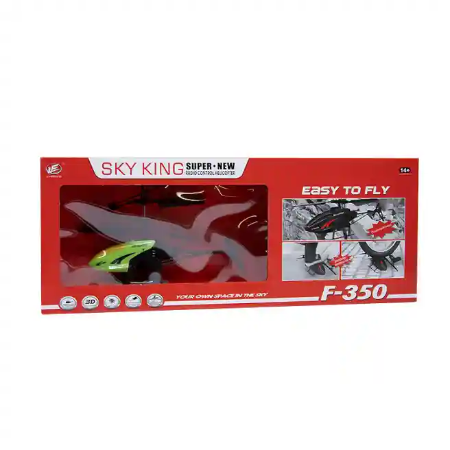 Вертолет на п/у "Sky King", зеленый, код 189033