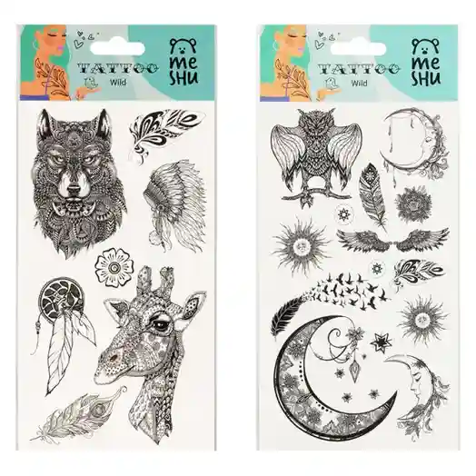 Set pentru tatuaje MESHU "Wild", 22*10 cm