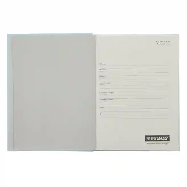 Записная книжка A5 клетка 96л. Buromax твердая обложка FAVOURITE, PASTEL  голубая