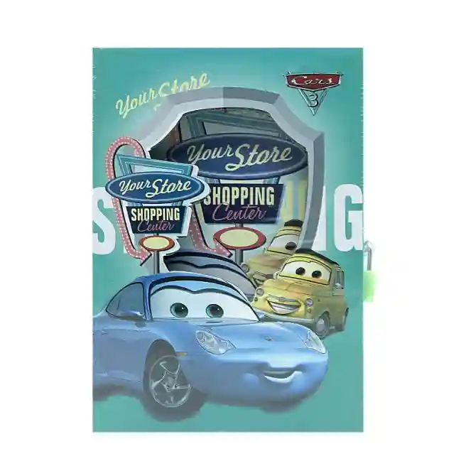 Carnet notițe A5 cu lacăt Cars