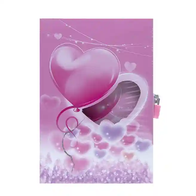 Carnet notițe A5 cu lacăt Heart