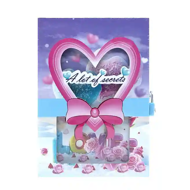 Carnet notițe A5 cu lacăt Heart Happy