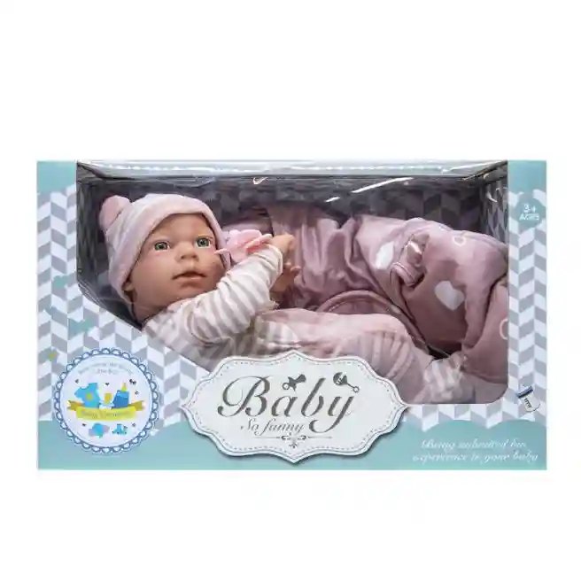 Păpușă-bebeluș 30 cm. din vinil cu sac de dormit, cod 632032