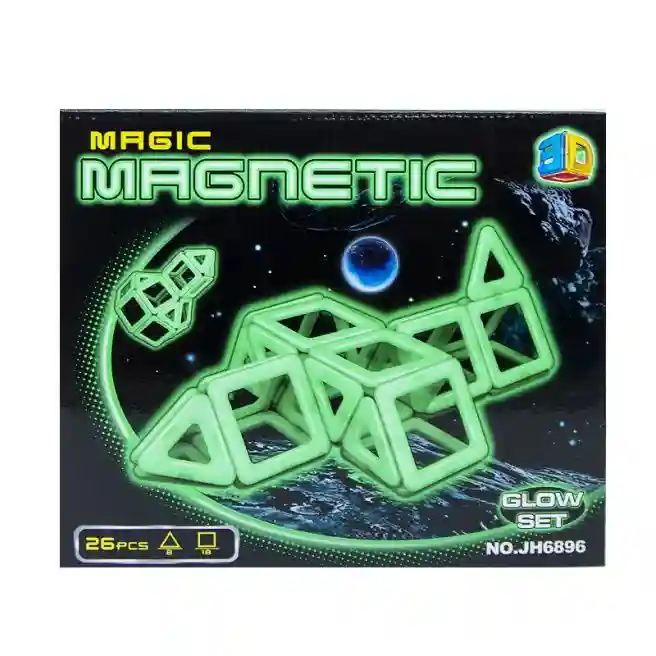 Магнитный конструктор "Glow Set" (26 эл.), код 632079