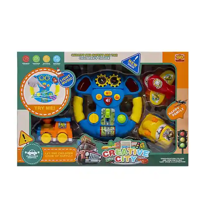 Set de joaca „Creative City” Volan  + mașini cu lumină și sunet, cod 622043