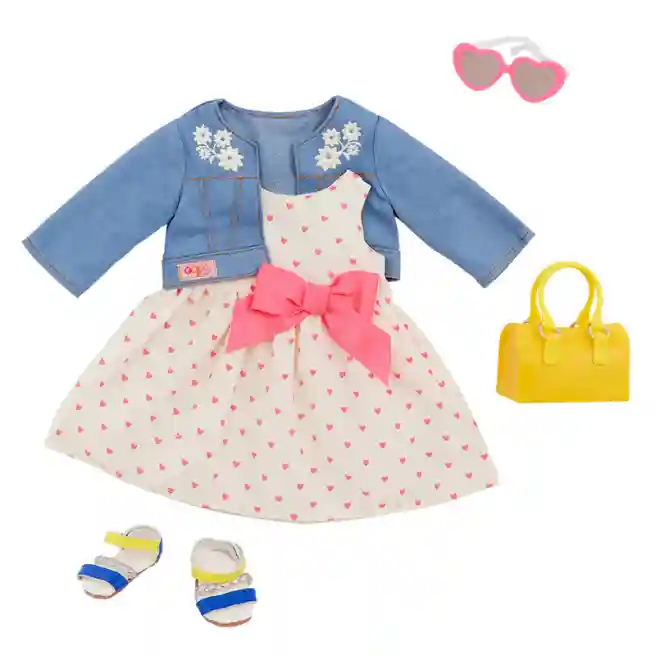 BTT Set imbracaminte Our Generation 46 cm Rocita cu inimioare, cod 57463