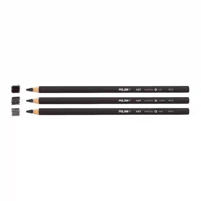 Set creioane cu carbune, cul. neagra,  3-5 mm, 3 buc, art.07B622203