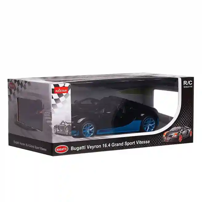 RS Машина р/у RASTAR 1:14 Bugatti Grand Sport Vitesse, черно/синий, код 58200