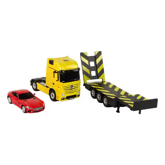 RS Машина р/у RASTAR 1:24 Mercedes-Benz Antos, желтая, код 58250