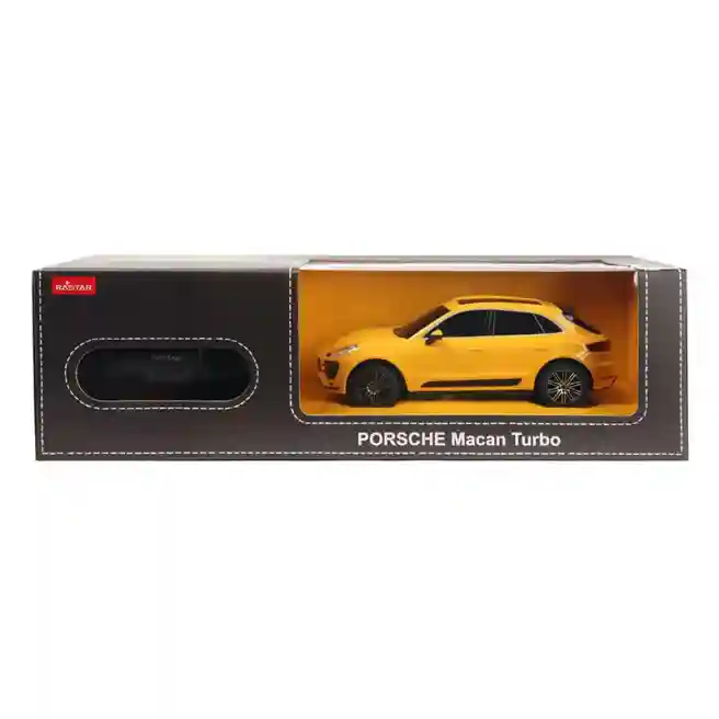 RS Машина р/у RASTAR 1:24 PORSCHE Macan Turbo, желтый, код 58384