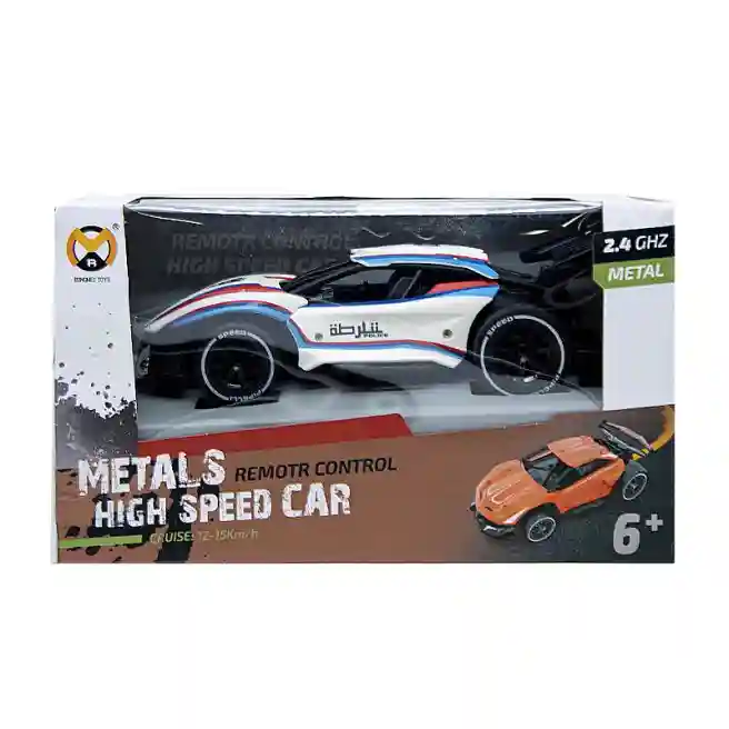 Машинка "Metals High Speed Car" на п/у, 1:20, белая, код 642045