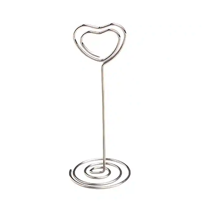 Suport pentru hartie "Inima" 8,5 cm - Argint, cod 58707