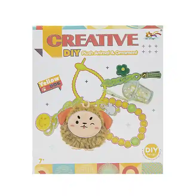 Set p/u creatie pandantiv moale p/u rucsac, Catel galben, арт. ZD-M029