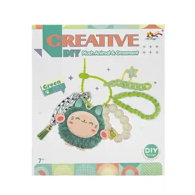 Set p/u creatie Pandantiv moale p/u rucsac, Pisica verde, арт. ZD-M025