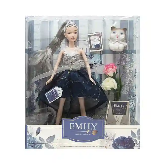 Кукла Emily 30 см, с котенком, код 672006